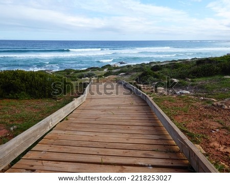 wooden platform to the sea south africa