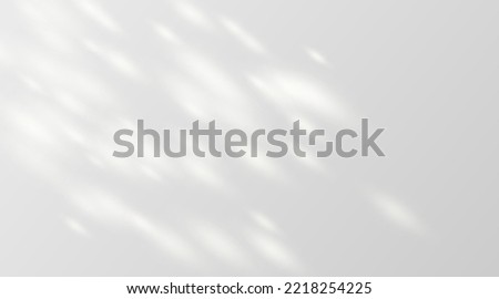 Sunlight on a gray wall, sunbeams in a room, sunny day background for product presentation. Vector illustration. Royalty-Free Stock Photo #2218254225