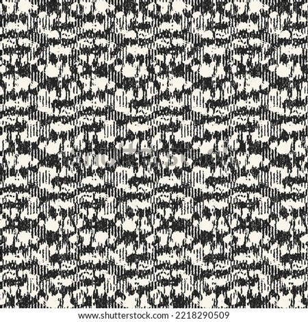 Monochrome Irregular Weave Textured Distressed Striped Pattern