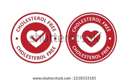 Cholesterol free logo badge vector. Suitable for product label Royalty-Free Stock Photo #2218333185