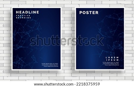 abstract technology with futuristic pattern poster template