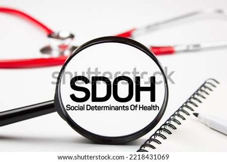 The social determinants of health SDOH - concepts. economic and social conditions influencing characteristics and group differences in health status Royalty-Free Stock Photo #2218431069