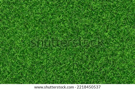 Grass texture. Green lawn background. Realistic fresh field. Summer meadow template. Garden or backyard concept. Green grass carpet. Eco wallpaper. Vector illustration. Royalty-Free Stock Photo #2218450537