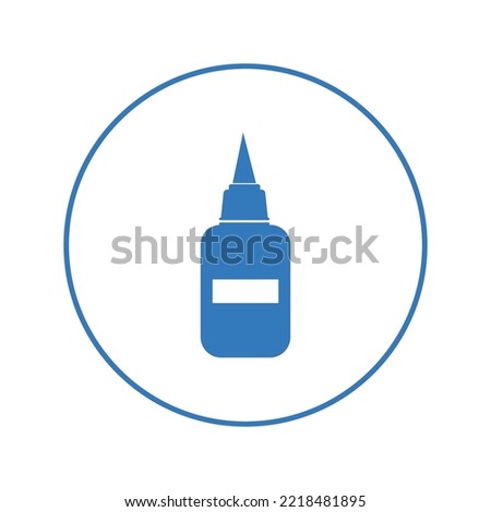 Stationary education glue bottle icon | Circle version icon | Royalty-Free Stock Photo #2218481895