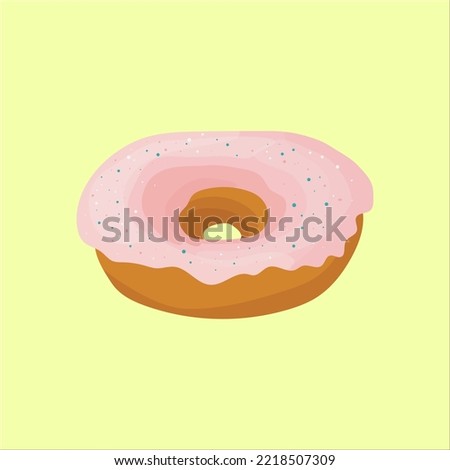 Vector image of donut for prints, printing, cafe menu and other