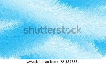 vector shaped fluffy and soft fur background. Abstract feather background. closeup image of white and blue furry feathers. winter theme color   Royalty-Free Stock Photo #2218513331
