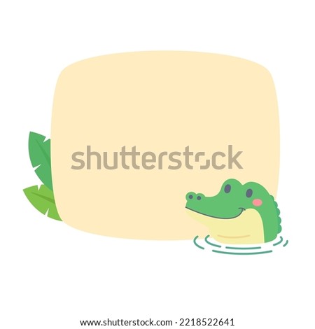 cute amphibian cartoon text frame for decorating schedule notebook