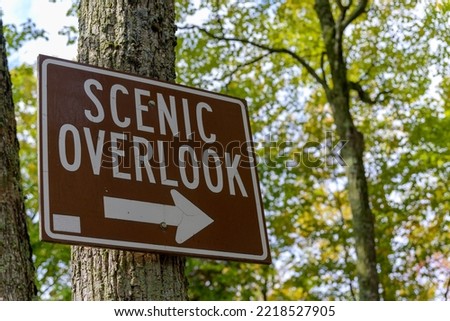 Scenic Overlook Sign at a State Park in Wisconsin