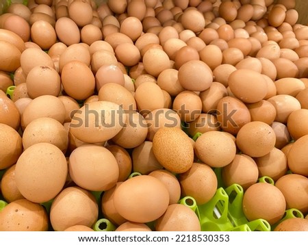 Egg, Chicken Egg. A lot of Eggs in cardboard box for sale from poultry industry in the market. cheap eggs for sale, good for protein source. organic egg also good for health