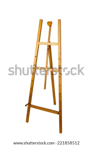 easel photo isolated on a white background.