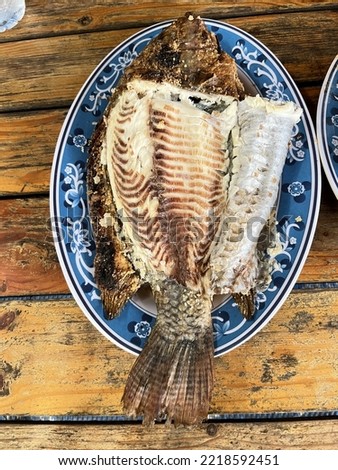 Pictures of grilled fish food in Thailand 