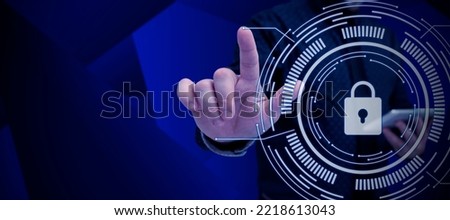 Man Standing Holding Tablet And Pressing On Virtual Button. Business Man Carrying Pad Tapping Switch Showing New Futuristic Technologies.
