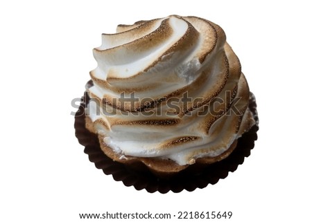 Delicious cake on a white background. Sweets with tea or coffee