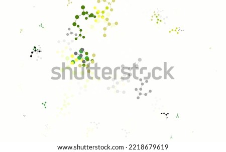 Light Green vector pattern with artificial intelligence network. Abstract illustration with links and dots of AI. Design for depiction of cyber innovations.