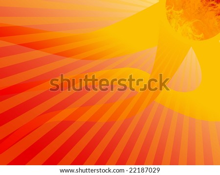 Hot Sun Stripes Background