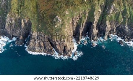 San Andres de Teixido cliffs, A Capelada, Ortegal Geopark Royalty-Free Stock Photo #2218748629