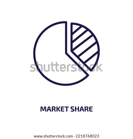 market share icon from general collection. Thin linear market share, money, internet outline icon isolated on white background. Line vector market share sign, symbol for web and mobile