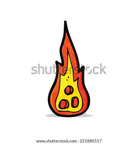 flaming rocks cartoon