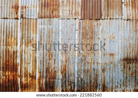 Old rusty galvanized. Royalty-Free Stock Photo #221882560