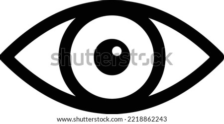 Eye icon. Eyesight symbol. Retina scan eye. Simple eye. vector.