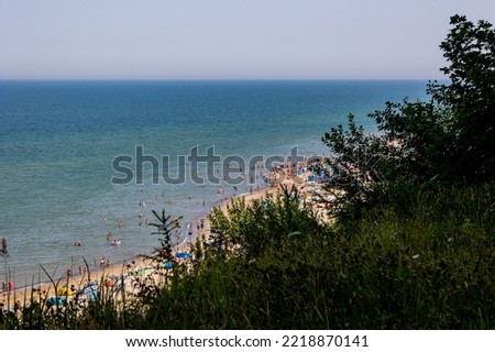 beautiful summer seaside landscape, beach and Baltic Sea on a sunny summer day Jastrzebia Gora Polska
