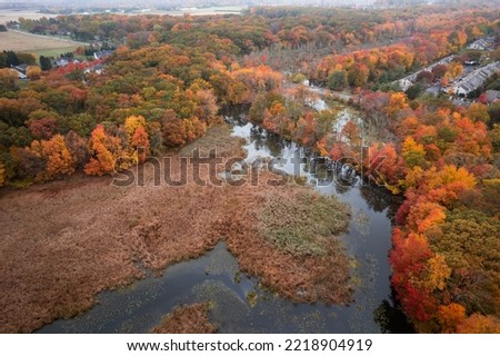 Autumn Drone Sunrise in Plainsboro Princeton Cranbury