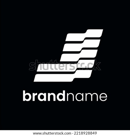 Letter J Logo Design, Simple Minimal Icon Royalty-Free Stock Photo #2218928849