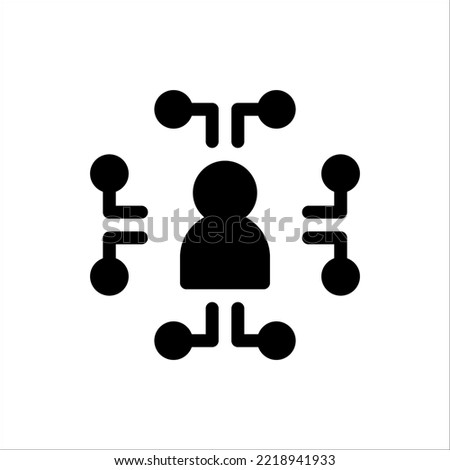 Icon Relation Glyph, Flat Icon Logo Illustration Vector Isolated. Suitable for Web Design, Logo, App. 