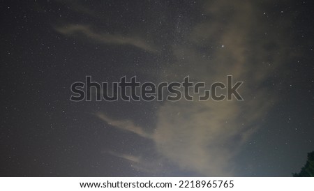 The dark night sky view with the milky way as the background