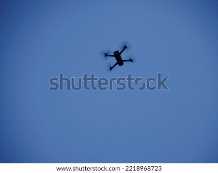 Drone fly in the sky. 