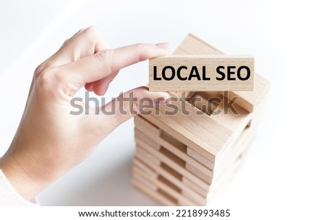 LOCAL SEO text concept written on wooden cube