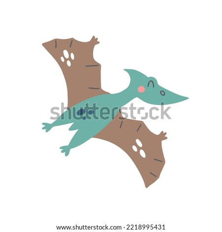 Cute dinosaur in doodle style. Vector illustration on a white background for decorating a children's room and textiles.