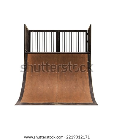 playground for skateboard isolated on white background with clipping path.