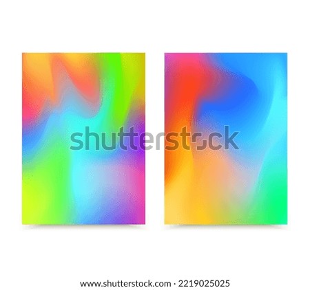 Set of Colorful Modern Abstract Flyers a4 blank Vector format
