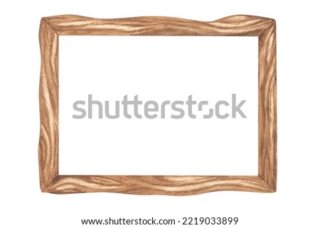 Picture frame. Window frame. Baguette. Watercolor illustration. Isolated on a white background. For design stickers, interior compositions and so on.