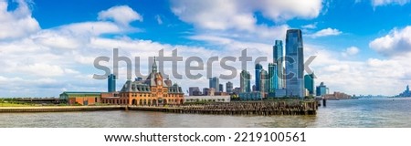 Panorama of  Central Railroad of New Jersey Terminal in Jersey City, USA Royalty-Free Stock Photo #2219100561