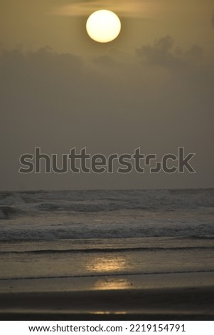 Beautiful picture of sunset at beach