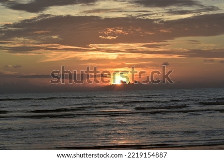 Beautiful picture of sunset at beach