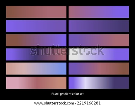 Pastel color gradient collection. Vector illustration.