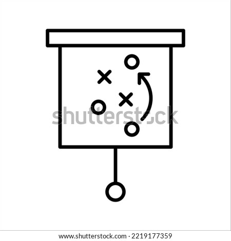 soccer tactics icon, game success strategy in football, scheme play, vector illustration on white background Royalty-Free Stock Photo #2219177359