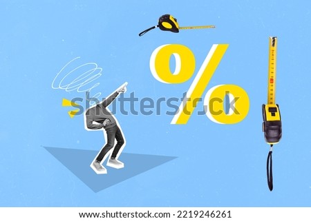 Creative collage photo illustration of headless guy doodle instead of head directing at roulette isolated on blue color background