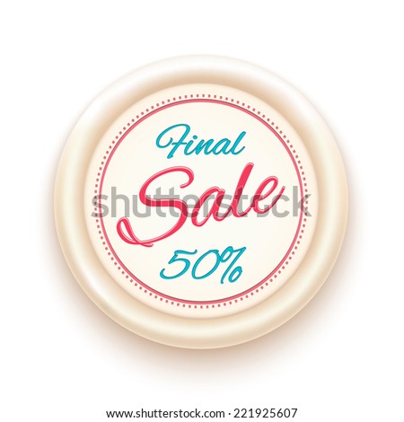 Final sale badge isolated on white background. Vector illustration