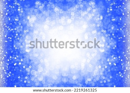 Blue silver white glitter sparkle background for happy birthday party invite, Hanukkah border, Chanukah, Bar Bat Mitzva, Hanukah frame, Israel Independence Day, New Year or glam Christmas invitation