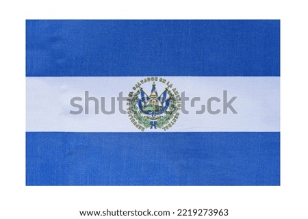 National flag of the country of El Salvador, isolate.