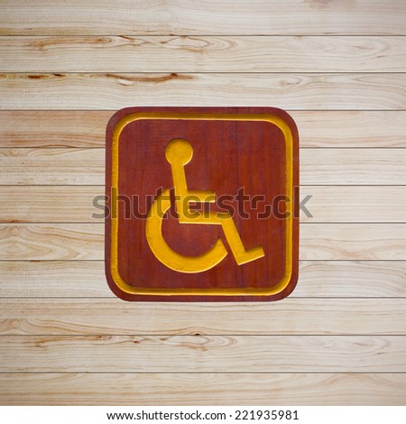 Handicapped sign with wheelchair