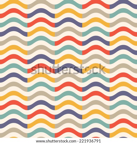 vintage colorful wave pattern