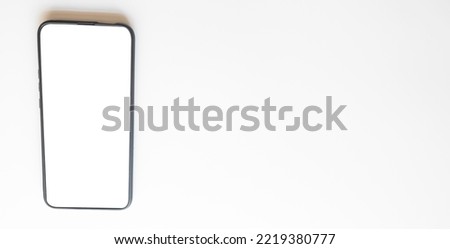 white background smartphone and tablet with white screen.
white screen for text.
mackup idea concept.