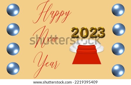 3d illustration of the new year 2023