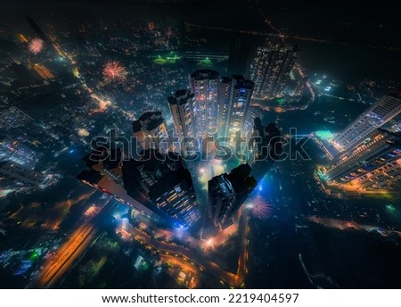 Aerial view of Mumbai city. Royalty-Free Stock Photo #2219404597