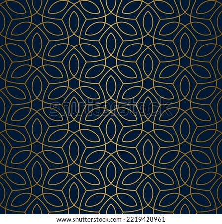 Luxury floral seamless pattern. Abstract geometric background in minimalistic linear style. Stylish elegant design for fabric, print, cover, banner, invitation, wrapping, wall art.